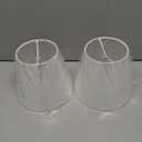 Small Lamp Shades Set of 2, White Clip On Lamp Shades for Table Lamps-4" Top x 5" Bottom x 6" High, Mini Barrel Fabric Lampshades for Table Chandeliers Sconce Wall Floor Lamp Replacement