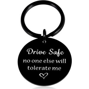 Blue Collar Gifts for Men Him Husband, Drive Safe Keychain, New Driver Gift for Him, Funny Gag Gift Keychain for Teen Boys Girls, Bridesmaid Proposal Gifts, Annversary Giifts for Him Her