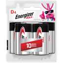 Energizer MAX D Batteries (4 Pack), D Cell Alkaline Batteries