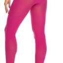 CozyWow Women's 80D Soft Opaque Tights, High Waist Solid Color Womens Tights with 30+ Colors (Pink, XL)