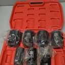 CASOMAN 10PCS 1-Inch Drive Deep Impact Socket Set, Metric, CR-MO, 21,22,24,27,29,30,32,33,38,41mm, Deep Spindle Axle Nut Impact Socket Set