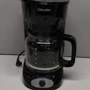 Mueller 12-Cup Drip Coffee Maker - Borosilicate Carafe, Auto-Off, Reusable Filter, Anti-Drip, Keep-Warm Function, Clear Water Level Window Coffee Machine, Kitchen Essentials & Accessories (Black)