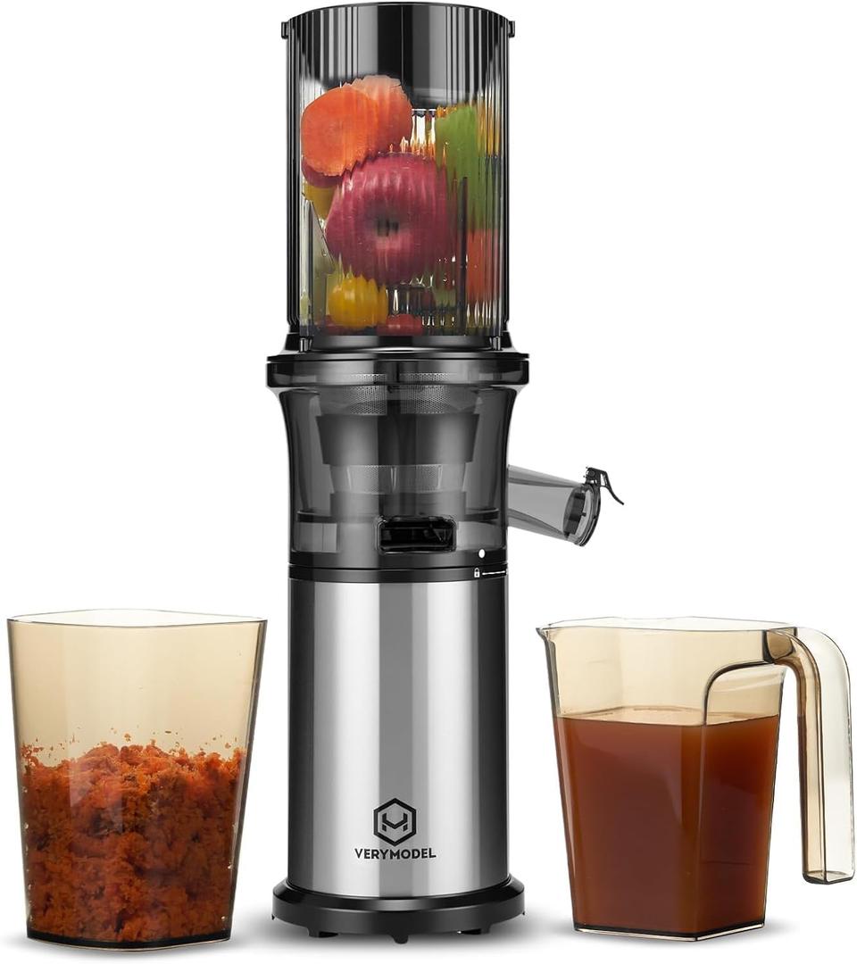 4.61" Wide Feed Chute Juice 250W 52RPM Cold Press Masticating Juicer Machines - Extract Maximum Flavor & Nutrition