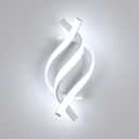 Modern LED Wall Sconce 21W Indoor Wall Sconces Light Cool White 6500K Spiral Design Wall Mounted LED Lamp for Bedroom Stairwells Living Room Hallway Office (White, 6500K)