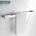 4-Pieces Bathroom Hardware Set, Polished Chrome Towel Bar Set, Wall Mounted Stainless Steel Bathroom Hardware Accessories Set, 23.6 inch