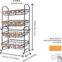 ODOXIA Candy Display Rack | Stackable Candy Organizer | Snack Organizer For Countertop | Snack Shelf And Chip Rack For Stores | Snack Display For Counter | Snack Stand For Office 2-Pack