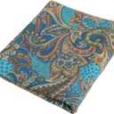 Flat Sheets Only Queen Size 100 Percent Cotton Paisley Printed Top Sheets Easy Care Bed Sheet