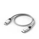 USB C to Micro USB Cable 1ft, 16W Charging & 480Mbps Data Transfer USBC Type C to MicroUSB Cord Braided Male to Male USB-C 2.0 30.5cm for Old Android Phone Kindle PS4 Xbox One and More (Silver)