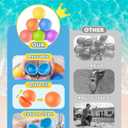 Reusable Water Balloons 6 Pcs, Quick-Fill Summer Water Toys for Pool Parties & Outdoor Beach Backyard Games, Durable Splash Balls for Kids