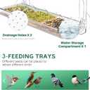SUNALLY Window Bird Feeder for Outdoors, Clear Bird Feeders Window Mounted with Strong Suction Cups, Transparent Birds House Outside Wild Watching for Garden, Yard, Elderly Kids Viewing
