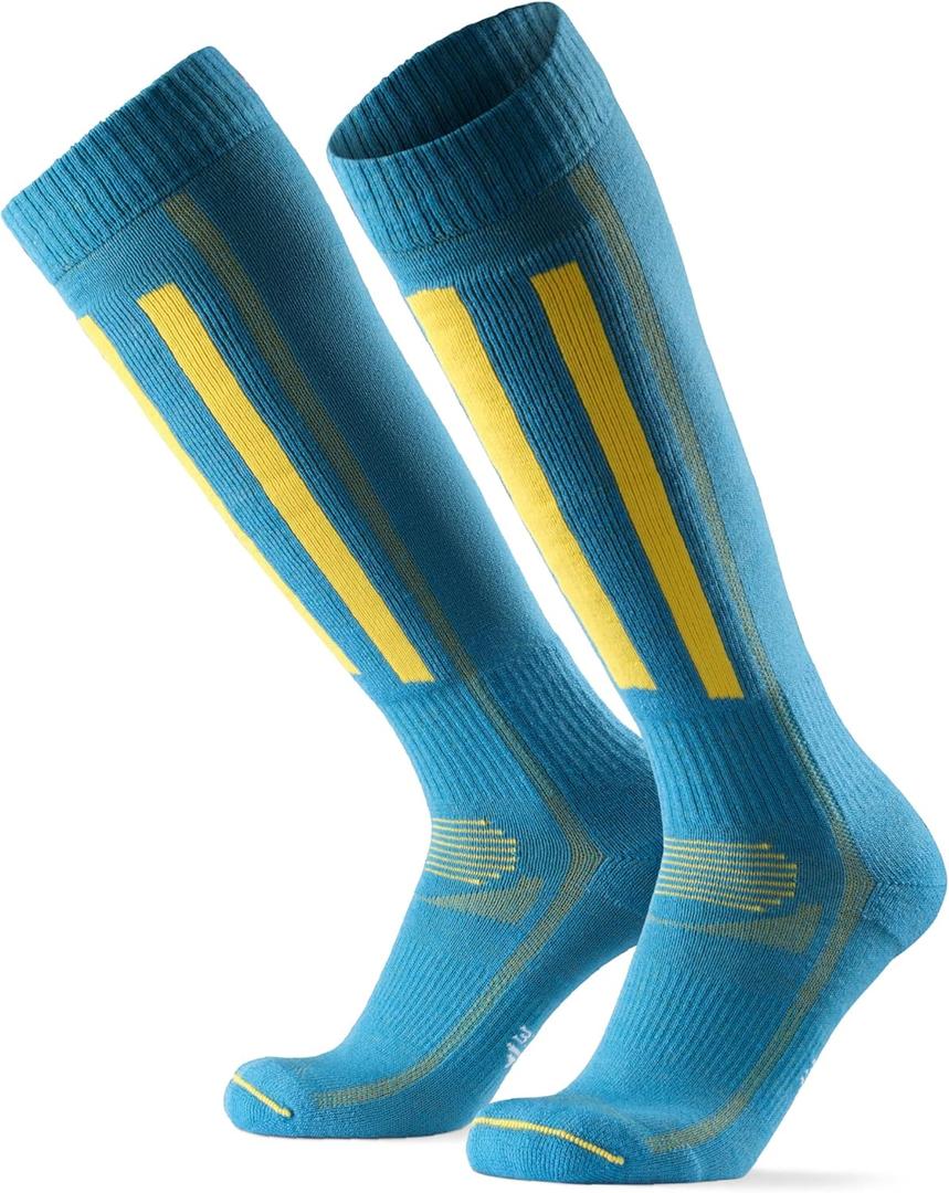 DANISH ENDURANCE mens Socks (Large, Blue/Yellow)