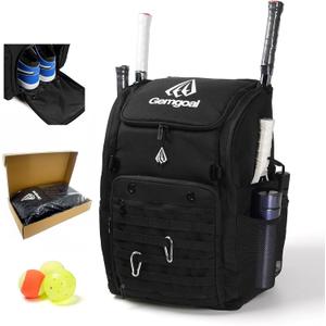 52L Pickleball Bag Fits 6+ Paddles,Pro Pickleball Backpack with Wet Dry Separation,Shoe Compartment,Hidden Ball Net,Designed for 2 Players Family and Couples