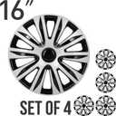 SCITOO Premium 16 Inch Hubcaps Set of 4 Wheel Rim Cover OEM Style Easy Snap On Car Truck SUV Hub Cap Replacement for Dodgefor Honda,for Mazda,for Kia,for Ford,for Mitsubishi,for Hyundai,etc.