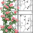 2 Pack Garden Trellis for Climbing Plants, 71 x 20 inch Rustproof Heavy Duty Metal Trellis for Climbing Rose Vine Clematis, Perfect for Premium Patio Decor & Luxury Outdoor Garden Design, Silver Gray