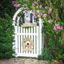 Decorative Spring Door Hangers Welcome Sign Blooming Flowers Birdhouse Wall Tags Plaque for Farmhouse Porch Front Yard Ornament Ironwork