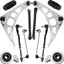 lronants Front Suspension Control Arm Kit Compatible with 3 Series E46 BMW 325i 330i 325Ci 330Ci 323Ci 328Ci 323i 328i Z4 Lower Control Arm with Ball Joint Sway Bar Link Tie Rod Ends Assembly