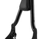 Sissy Bar For Harley Touring 28" Detachable Rear Passenger Backrest Quick Release Compatible With Road King Road Glide Street Glide Electra Glide Road King 2009-2025 (Black-One Pice Fit '09-Up)