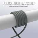 EP 2 Pack 6 Ft Flat Plug Appliance and Power Tool Cord, 14 Gauge 3 Prong 15A Replacement Power Supply Cord Cable, 110V 115V 121V AC Pigtail, Grey