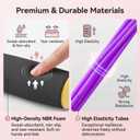 3Pcs Pedal Resistance Band with Handle, Upgrade 6-Tubes 10MM Natural Rubber Foot Pedal, Multifunction Fitness Bands for Abdomen, Waist, Arm, Leg Yoga Workout
