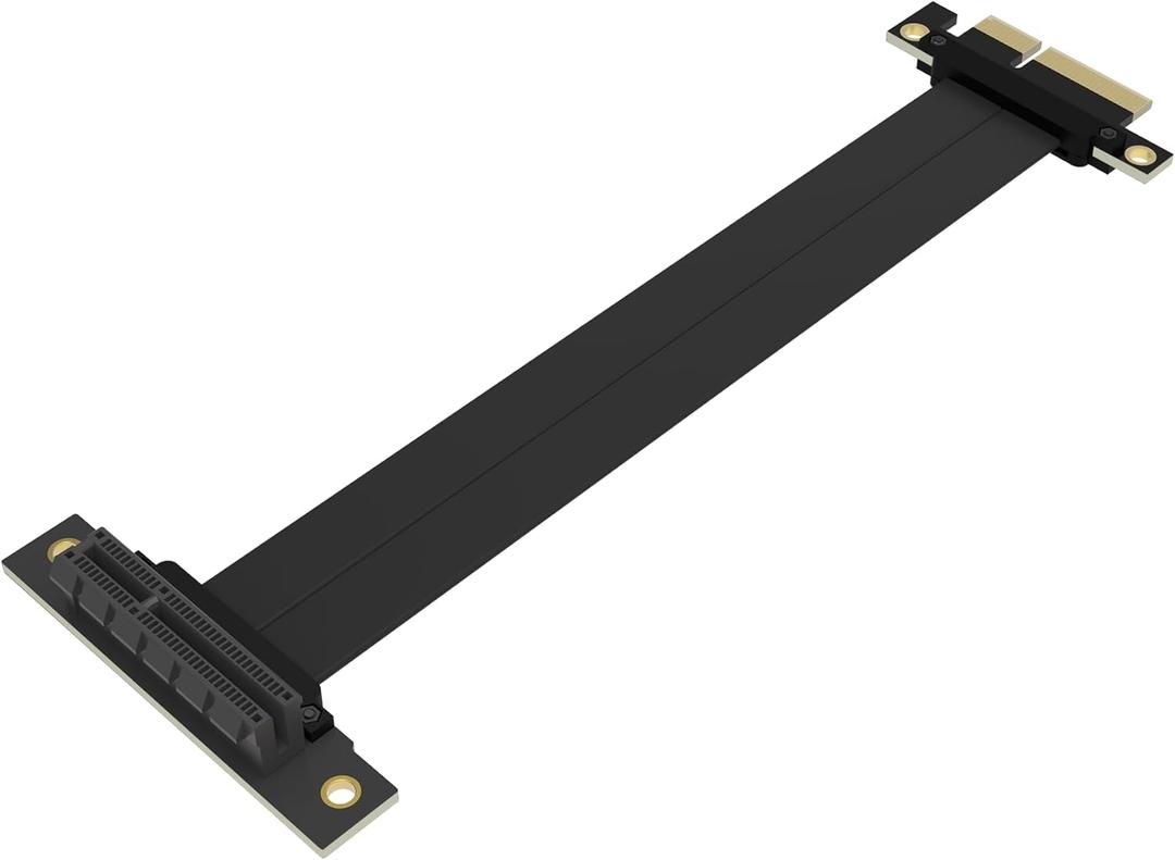 PCIe x4 4.0 Riser Cable,PCI-Express 4X Male to Female Extension Cable PCI-e Extender Adapter 20CM_180-90 Degrees