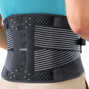 Rakiie Slim Back Brace for Lower Back Pain Relief, Lightweight & Breathable Back Support Brace for Men Women, Ergonomic Light Lumbar Support for Everyday Wear, Black, S