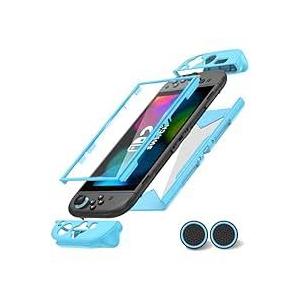 Protective Case for Nintendo Switch 2, Full Protection Switch 2 Cover, [Military-Grade Protection],TPU Shock-Absorption and Anti-Scratch with【Bult-in Screen Protector】& 2 X Thumb Grip