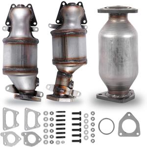 Manifold Catalytic Converter LH 16450 + RH 16451 + Rear 16351 Compatible for Acura MDX Honda Accord Pilot Odyssey 2003-2009 Direct Replacement