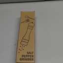 Wood Salt and Pepper Grinder, Salt Grinder and Pepper Mill, Oak Wood Shakers with Adjustable Ceramic Grinders - 8 inches, 1 Pack