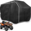 600D ATV Cover, Waterproof & Windproof 4 Wheeler Covers Outdoor Storage, Heavy Duty Quad Wheeler Cover Accessories Fit for Polaris Suzuki Honda, 85" L x 50" W x 42" H, Black
