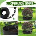 15 Ft Planting Grow Rings with 15 PCS Spikes Plant Rings for Outdoor Plants Planting Ring for Separate Rock and Maintain Moisture