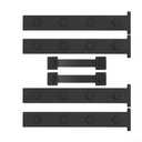 Floweringbeter Garage Door Handles And Hinges Set, Weather Resistant ABS Construction, Classic Carriage House Style, 12 Pieces Suitable For Metal Doors(Black)