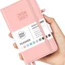 Forvencer Pocket Planner 2026-2027, Weekly Monthly Planners for Purse, 3.5" x 6", July 2026 - June 2027, Cute Small Daily Academic Calendar, Elastic Band, Hardcover Agenda for Women, Teacher (Pink)