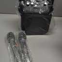 Karaoke Machine, Portable Bluetooth Speaker with 2 Wireless Microphones for Adults & Kids with Lights, Karaoke Microphone with PA System Supports USB/TF/REC/FM/AUX for Home Party Home System Packages (Black)