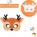 Blulu 12 Piece Kids Animal Masks Forest Friends Animals Cartoon Masks Jungle Woodland Animals Theme Costume Party for Animal Birthday Party Halloween Masks Dress-Up Party Favors Decoration Supplies
