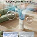 DREO Smart Evaporative Humidifier Large Room up to 1000ft, 800ml/h High Output Air Humidifiers for Bedroom, 10L, 50H Long Runtime with Precise Humidification for Plants, Home, Office, White, HHM774S