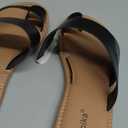 Luoika Women's Wide Width Flat Sandals, Flip Flop Slides Sandal Casual Strapy Sandal Slip on Summer Beach Shoes for Women, 9 X-Wide