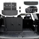 Cargo Liner Compatible with 2020-2024 Hyundai Palisade Backrest Mat TPE Cargo Mat Trunk Back Seat Cover for 2020-2024 Hyundai Palisade Accessories(Cargo Mat+Backrest Mat)