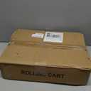 AGTEK 3 Tier Utility Rolling Cart with Lockable Wheels, Metal Multifunctional Storage, Organizer Cart for Kitchen, Office, Living Room, Makeup, Craft, Art Studio, Pink