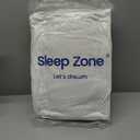 SLEEP ZONE King Size Cooling Mattress Topper, Premium Zoned Cool Mattress Pad Cover, Padded Mattress Protector Breathable Washable, Deep Pocket 8-21" (White, King)