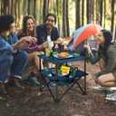 Folding Camping Table,Beach Tables for Sand Foldable,Camp Table,Comes with 4 Cup Holders and Storage Bags,Quick Unfolding and FoldingSuitable for Camping