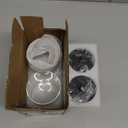 TIPGO Glass Qtip Holder Dispenser - 10 oz Clear Canister Apothecary Jar, Bathroom Vanity Storage Organizer Set for Cotton Swabs, Pads, Floss Picks, Small Containers for Makeup Storage (2 Pack, Black)