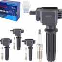 UF670 Ignition Coil Pack & iridium spark plugs Set of 4 fit for 2.0 2.3 Turbo 2013-2019 Ford Escape, Focus, Fusion, Explorer, Edge Mustang Taurus, Lincoln MKZ MKT MKC, Ecoboost 2.0T 2.3T