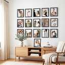 15 Pack Solid Wood 8x10 Picture Frames Black, Wall Mount or Tabletop Display