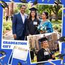 Geyoga Blue 6 Pcs 2026 Graduation Party Favor Graduation Mini Frame Gifts Clear Acrylic Student ID Card Holder with Tassel Magnetic Pin Back Frame Gifts for Diploma Grad Photos Mini Certificate