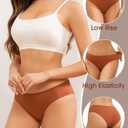 Seamless Underwear for Women No Show Hipster Bikini Panties Low Rise Cheeky Breathable Soft Invisible Briefs 6 Pack, Large