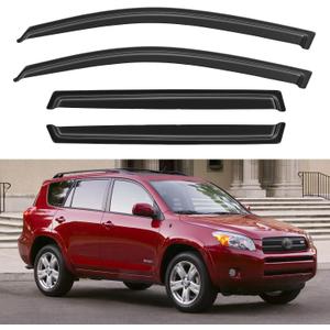 Window Visors Rain Guards Shield for 2006-2012 Toyota Rav4, Out-Channel Window Vent Wind Deflectors Visors Shades for 06 07 08 09 10 11 12 Rav4