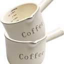 2Pcs Ceramic Espresso Measuring Cups, Espresso Shot Mugs & Coffee Accessories, for Brewing & Measuring (White)