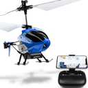 Cheerwing U12S Mini RC Helicopter with Camera Remote Control Helicopter for Kids and Adults (Blue)