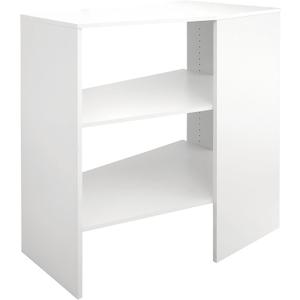 ClosetMaid SuiteSymphony Wood Corner Shelf Unit, 2 Shelves, Adjustable, Stacking, For Storage, Closet, Clothes, Shoes, Dcor, Pure White