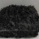 3x5 Black Fluffy Shag Rug for Bedroom, Soft Plush Fuzzy Washable Non Slip Floor Cozy Carpet, Modern Comfy Furry Shaggy Small Area Rug for Living Room, Kids Baby Boys Girls Nursery Dorm Room
